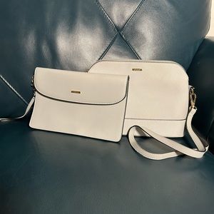 Light Blue Cross Body Bag & Clutch Set